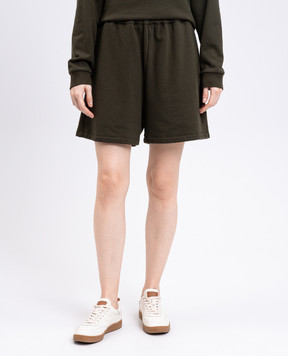 The Row Green Gana cashmere shorts 8926K628