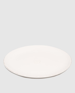 Brunello Cucinelli White ceramic dish with logo emblem MLCERB2001