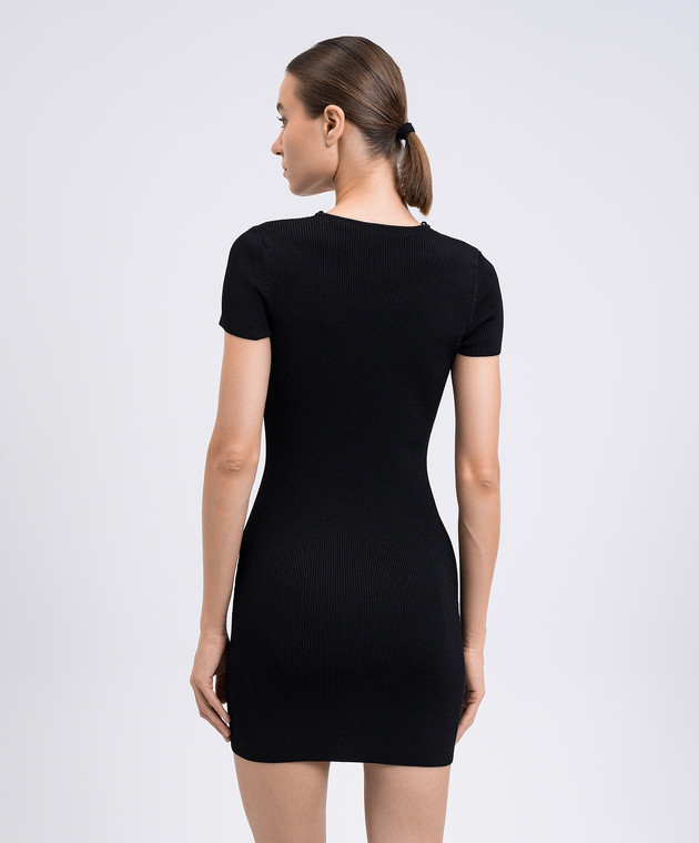 ワンピース Alexander Wang DRESS (1KC3256063 001) Alexander Wang - Black ribbed mini dress with chain