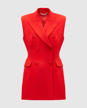 Ermanno Scervino Red double-breasted vest D466N322ILM