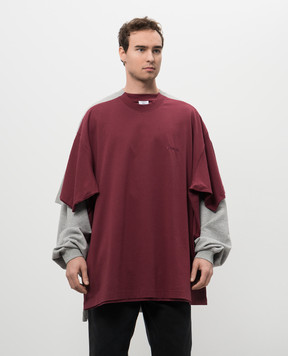 Vetements Grey triple-layer sweatshirt with logo UA66CW630G