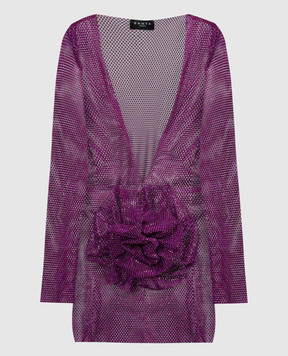 Santa Brands Purple mini dress with crystals and appliqué in the form of a flower MINIDRESSWITHFLOWER