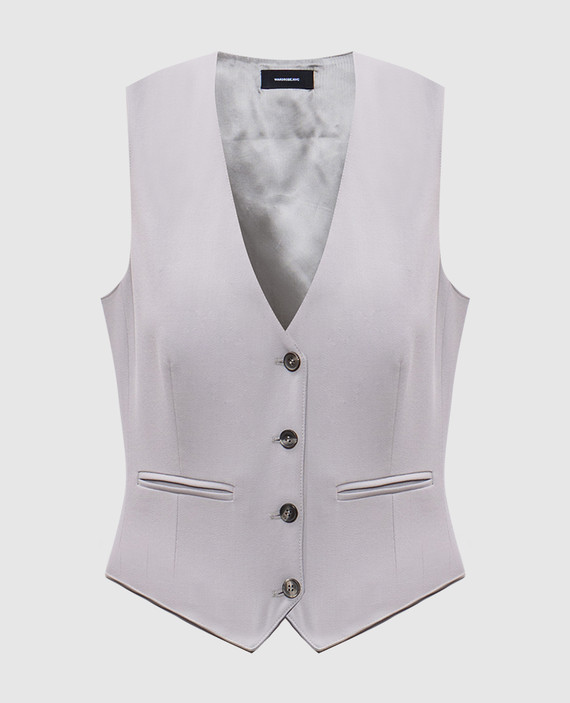 Gray vest made of wool