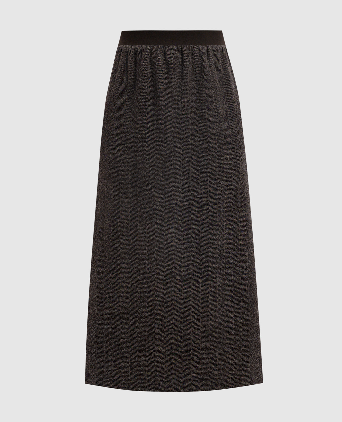 

Brown Midi Glow Wool Skirt UMA WANG