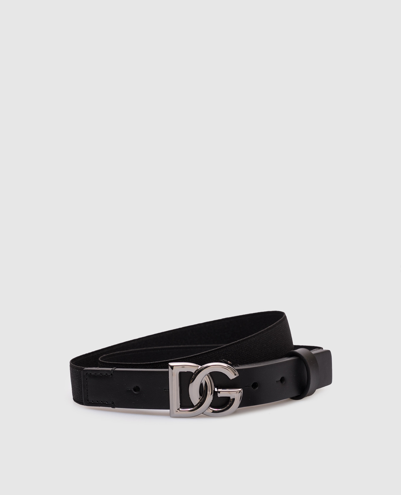 

Children's black elastic belt with logo Dolce&Gabbana