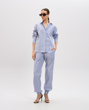 The Attico Blue striped joggers 250WCP00257CCC051AA