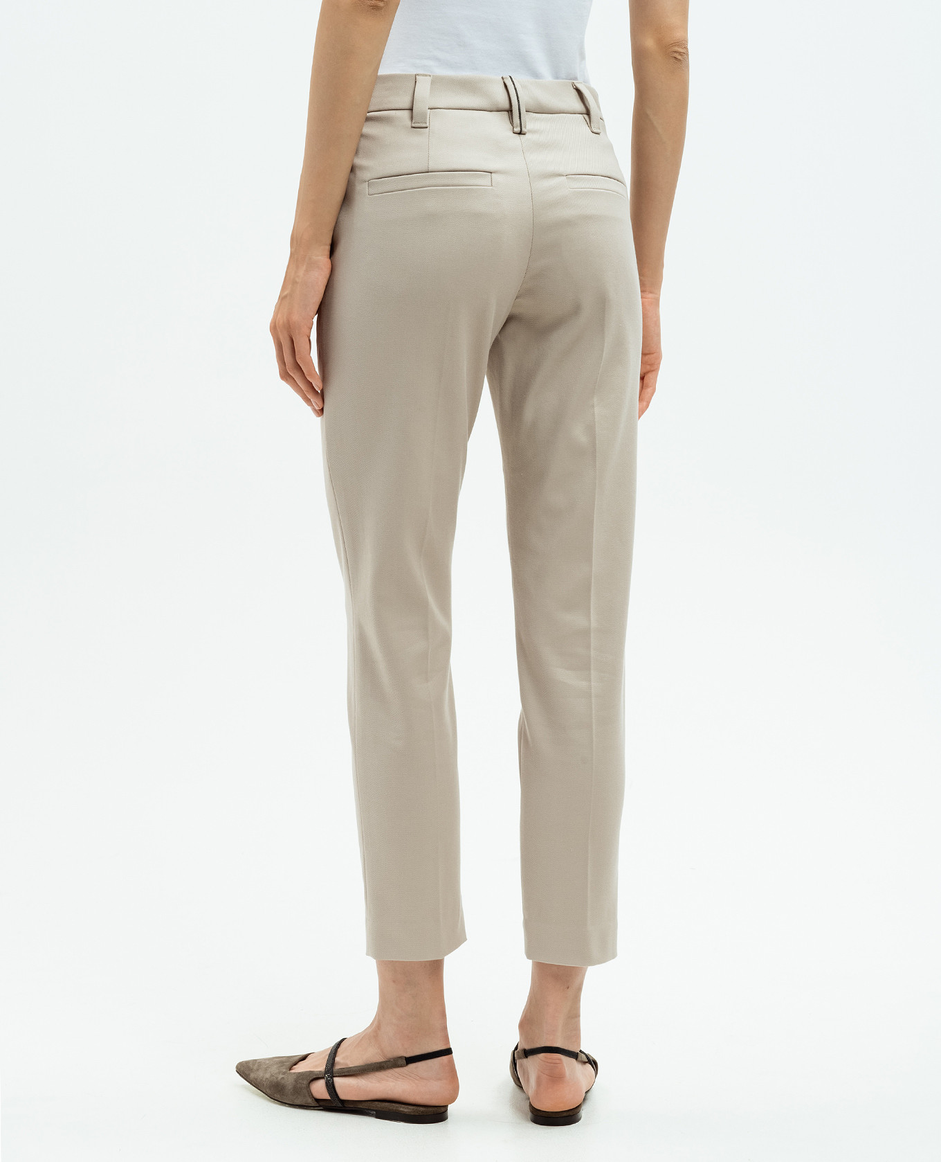 Beige pants with monil chain Brunello Cucinelli 4