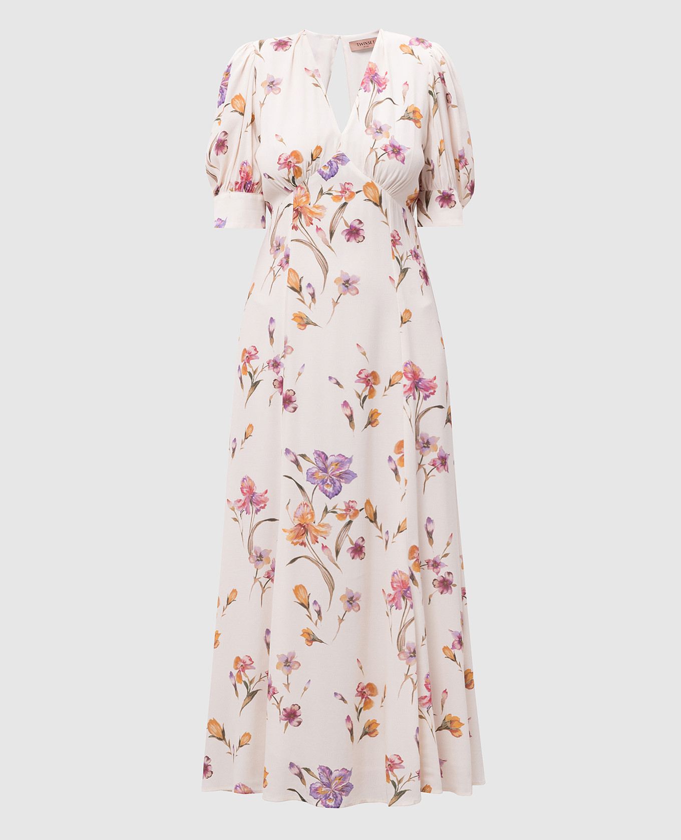 White floral print midi dress Twinset