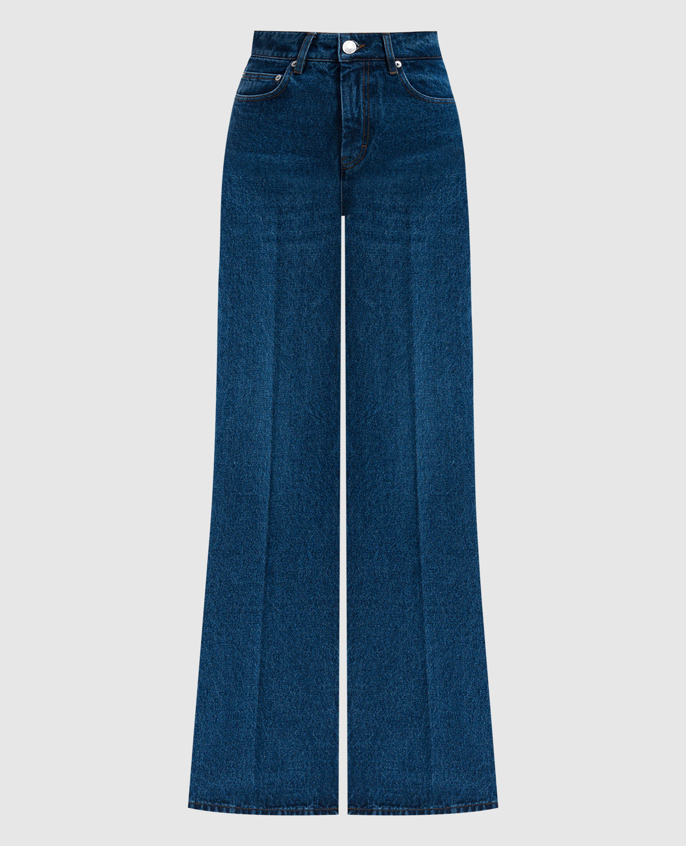 

Blue flared jeans with a distressed effect Ami Paris, Синий