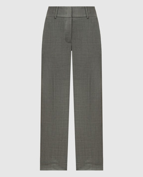Peserico Gray wool trousers with monil chain A0470202661