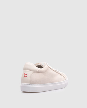 ISAIA Beige sneakers with emblem SNY01899340