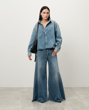 CITIZENS OF HUMANITY AMARI blue distressed palazzo jeans 2156B769