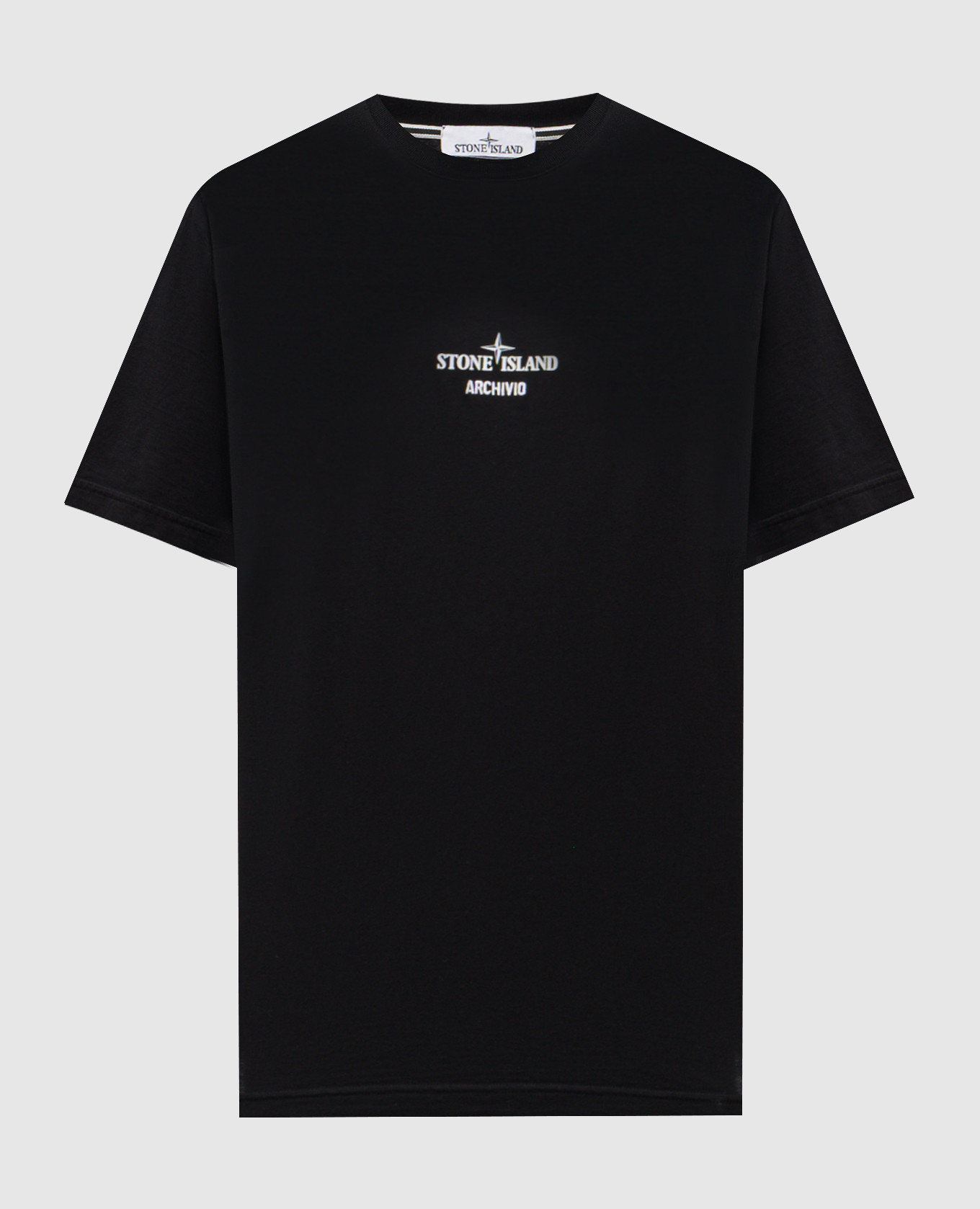 Black t-shirt with logo print Stone Island