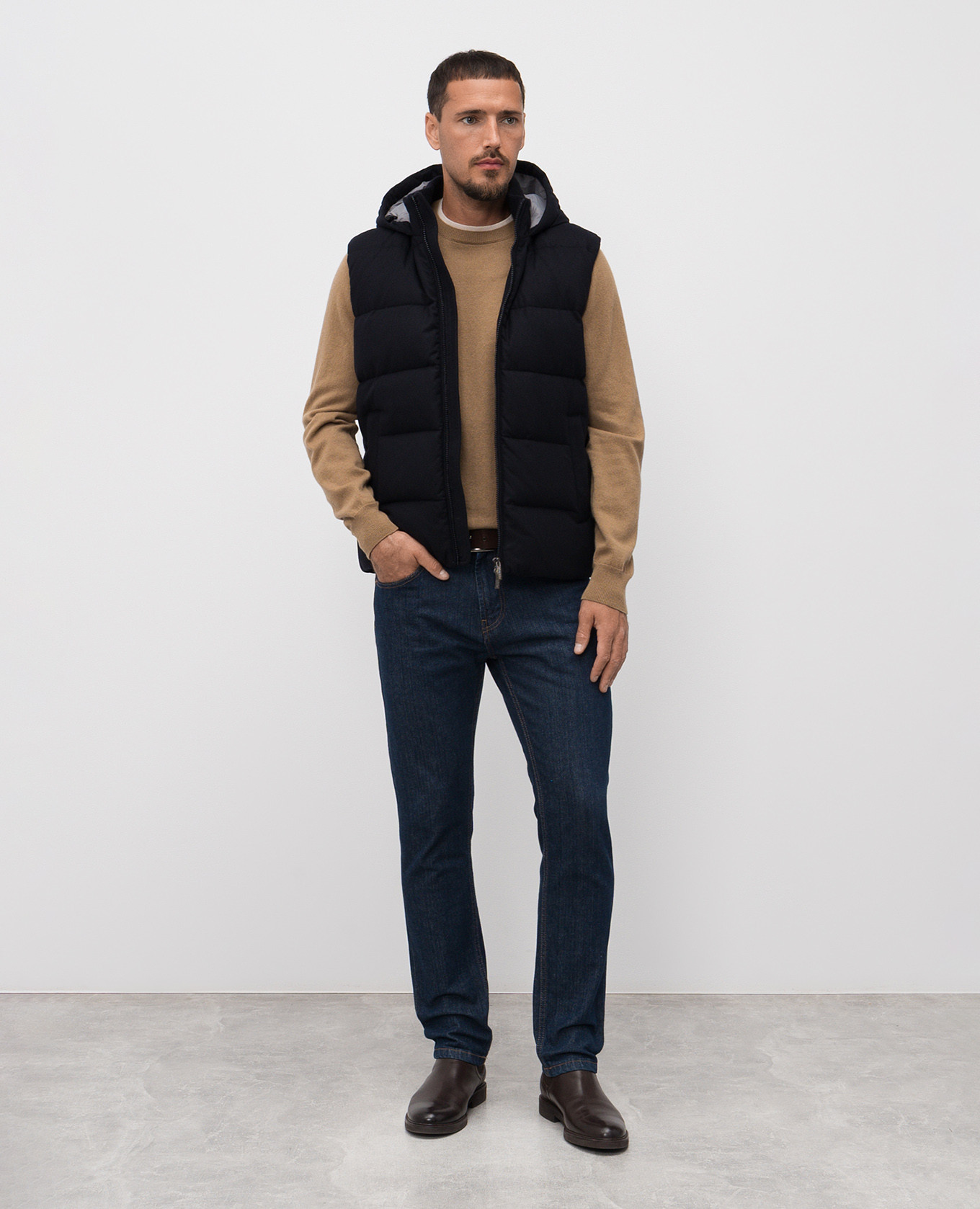 

Beige wool and cashmere jumper Peserico