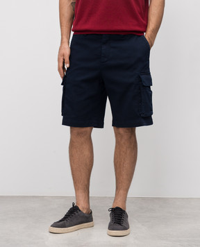 Brunello Cucinelli Blue cargo shorts M277PU0030