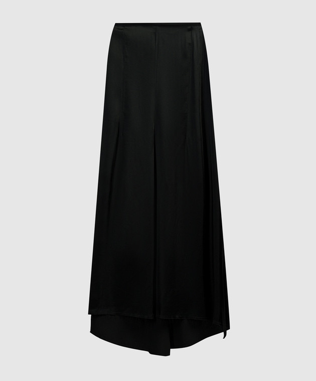 Ann Demeulemeester - Black Sita maxi skirt with metallic