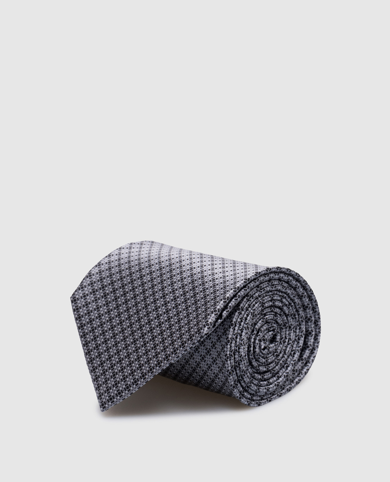 

Gray tie made of silk with a crystal pattern Stefano Ricci, Grey