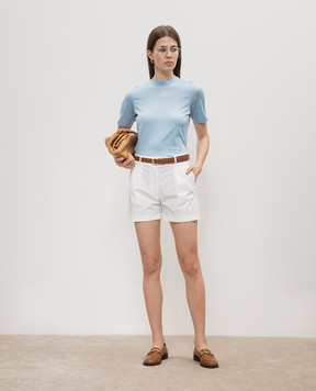 Enrico Mandelli White shorts with lapels DSHORT539I