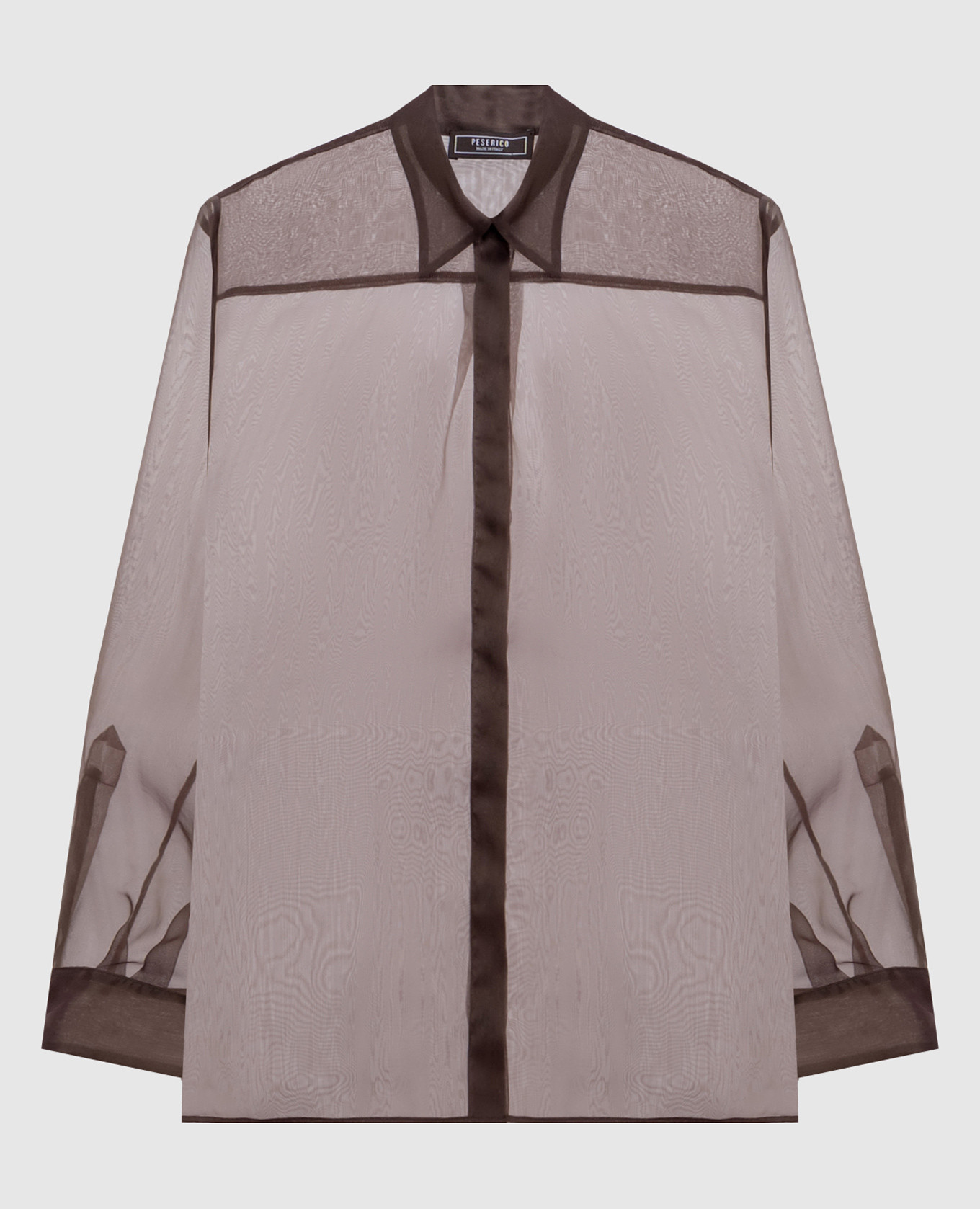 

Brown blouse with silk Peserico