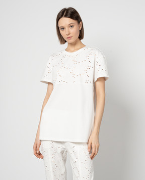 Twinset White t-shirt with embroidery 241LL2JKK