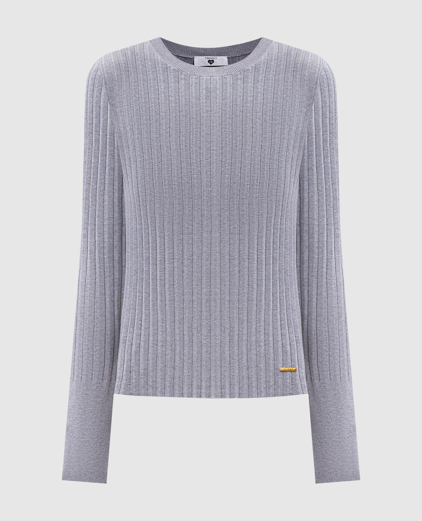 

Gray ribbed jumper Twinset, Grey