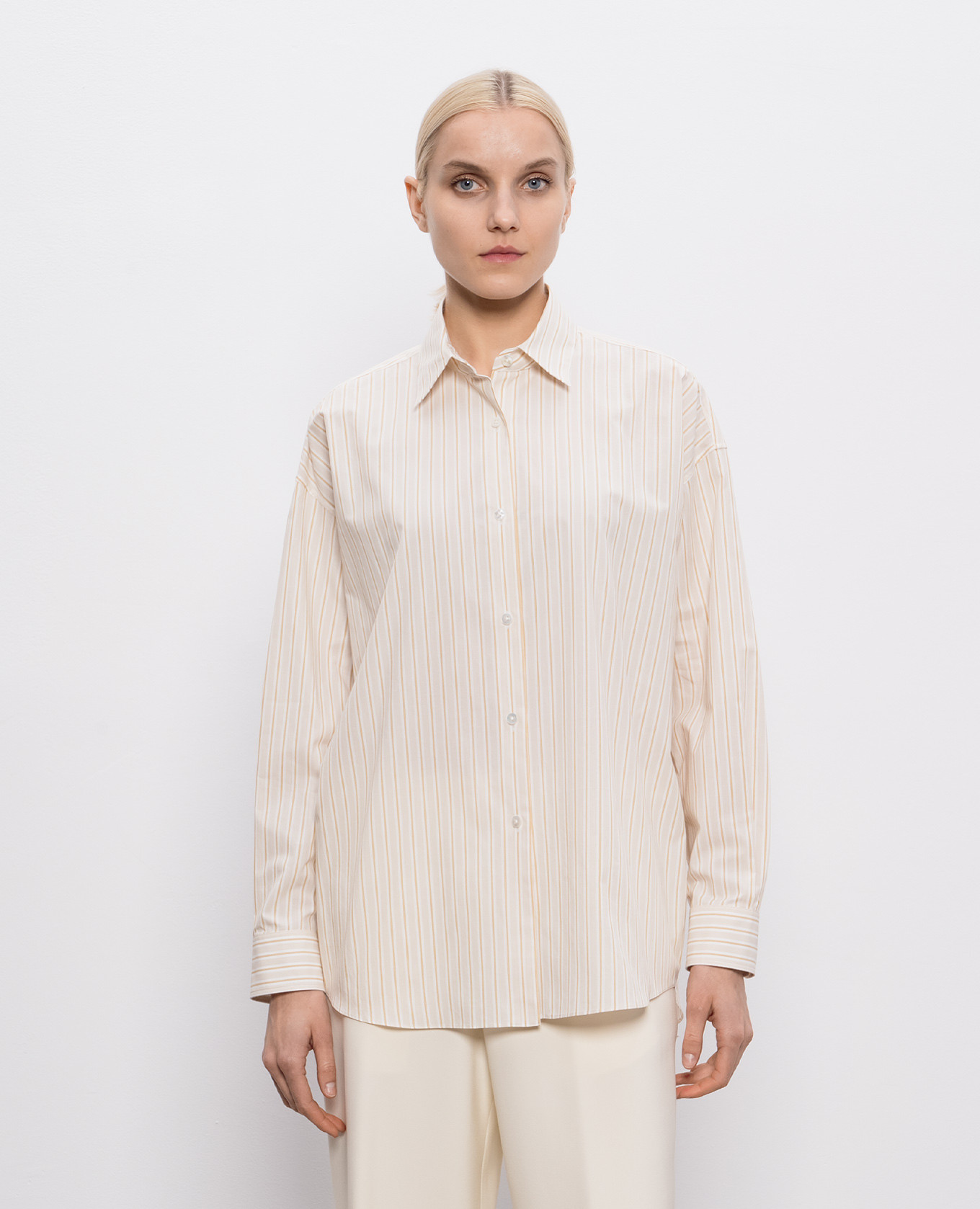 

Beige striped Caster shirt The Row