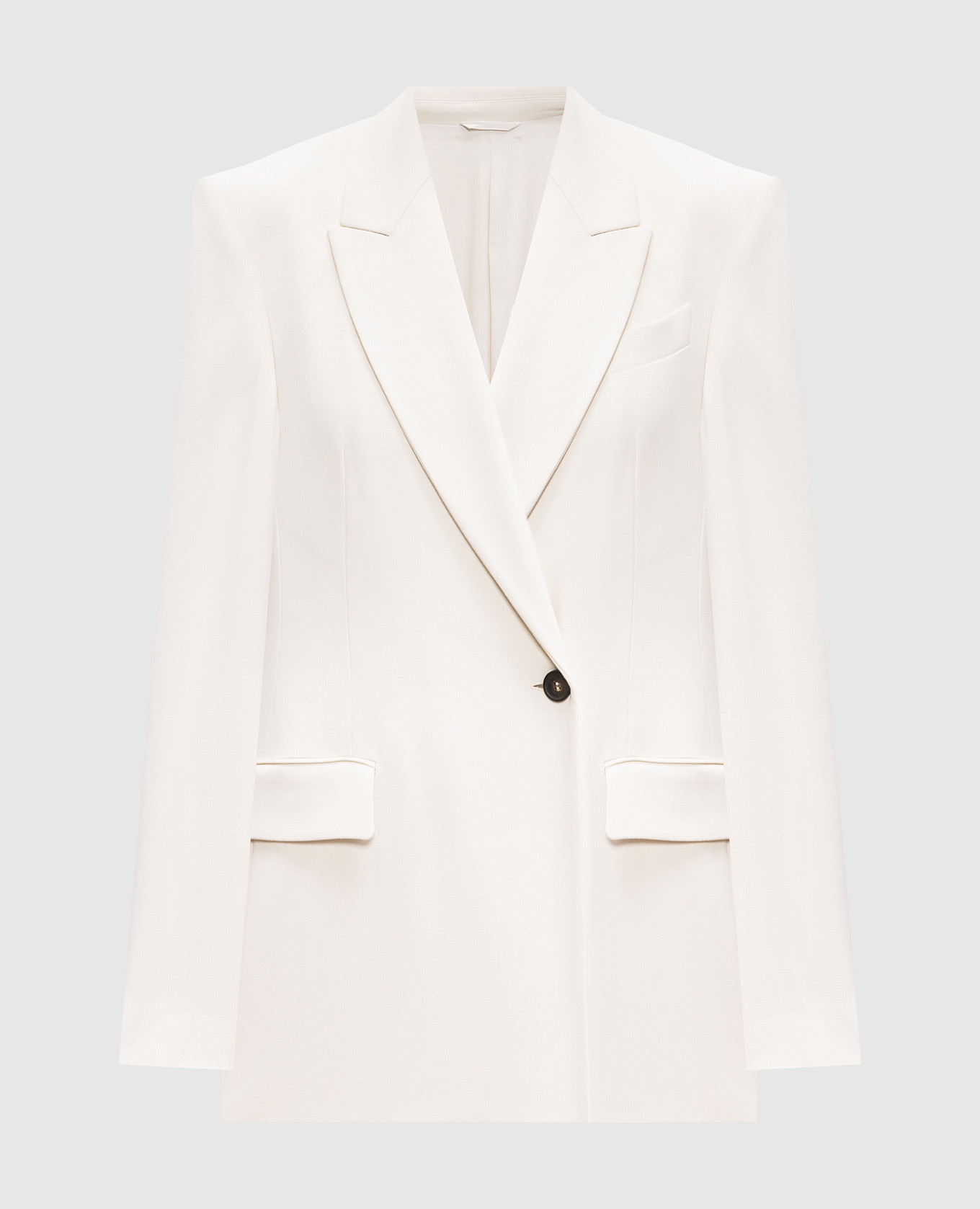 

White double-breasted jacket with monil chain Brunello Cucinelli, Beige