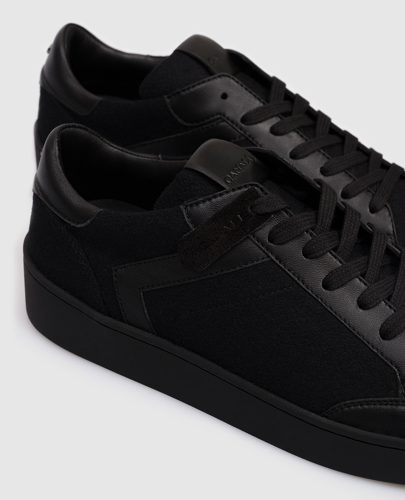 

Black combination sneakers with logo Canali