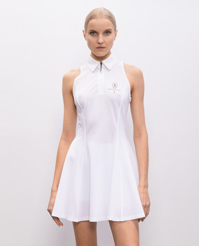Brunello Cucinelli White mini dress with Tennis embroidery ML944A5180
