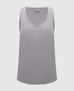 Brunello Cucinelli Gray silk top M0C59E0600