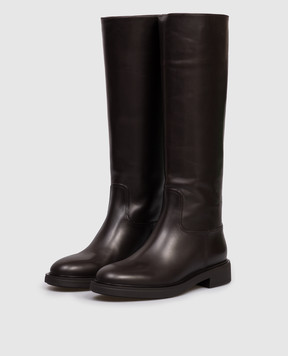 Gianvito Rossi Ascott brown leather boots G8012820GOM