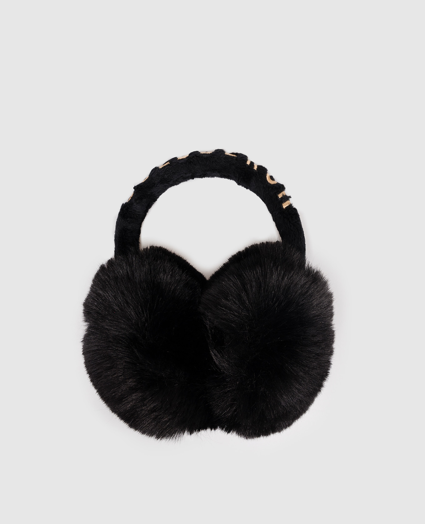 

Black insulated headphones FLUFFY with logo Goldbergh
