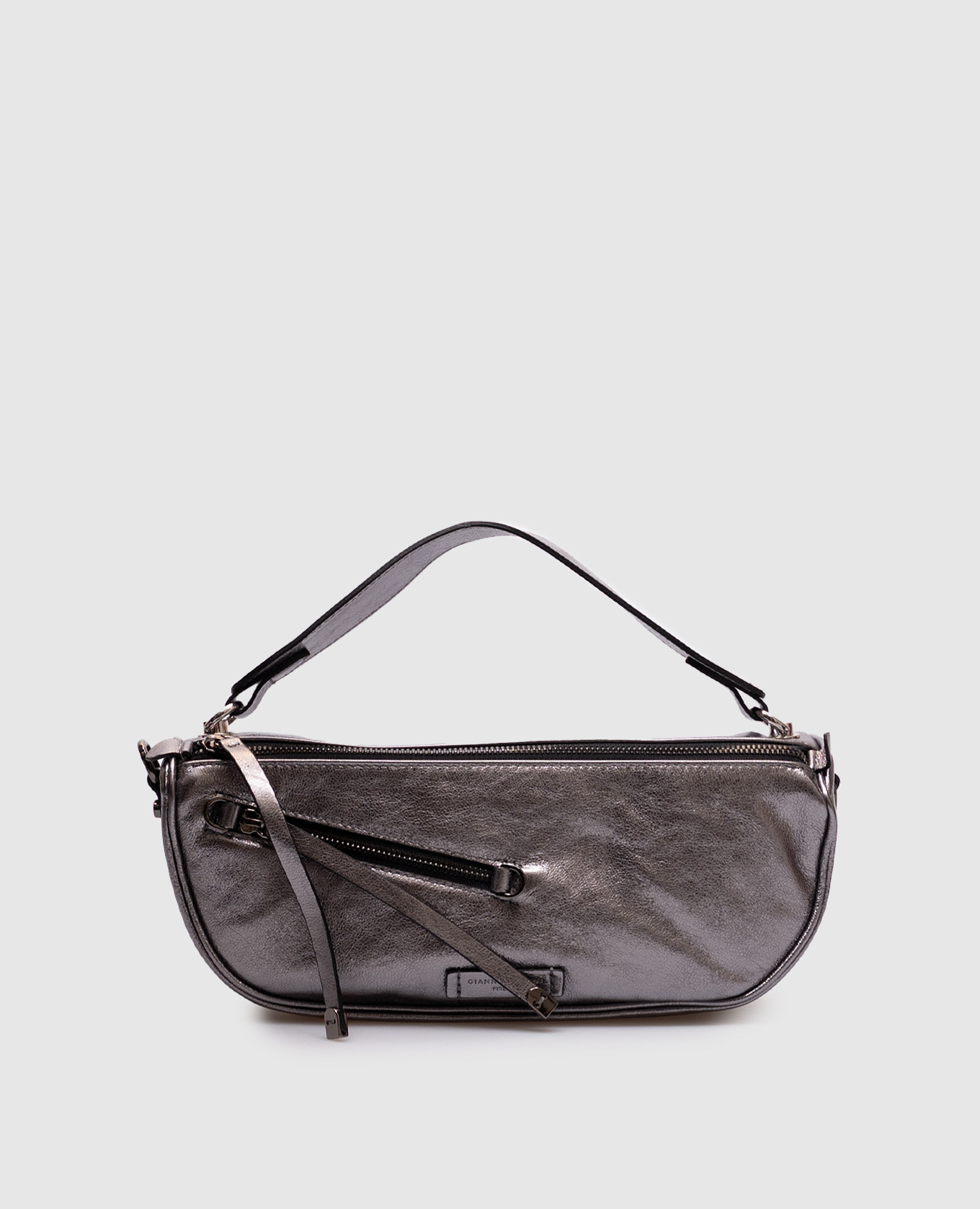

Cindy Silver Leather Baguette Bag Gianni Chiarini