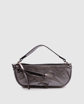 Gianni Chiarini Cindy Silver Leather Baguette Bag BS11700VNCMET