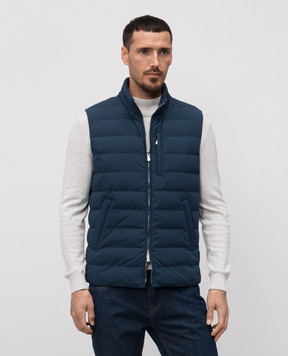 Enrico Mandelli Blue quilted vest 1T571A5620
