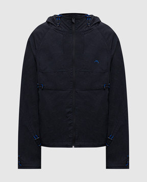 A Cold Wall Black windbreaker with logo emblem print ACWMO280