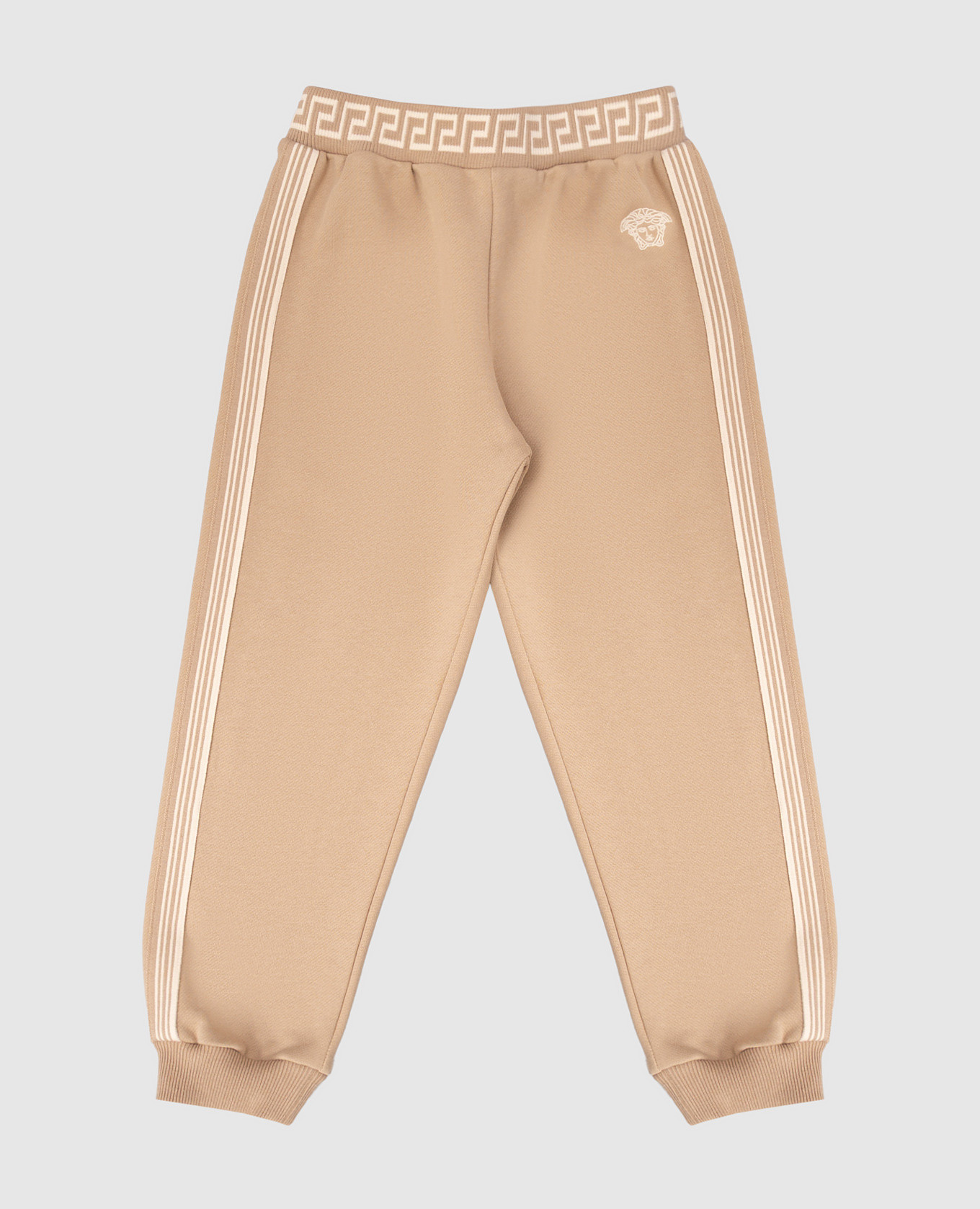 Greca children&#39;s beige joggers Versace