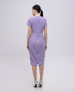 Victoria Beckham Purple wool sheath dress 1225WDR005232A
