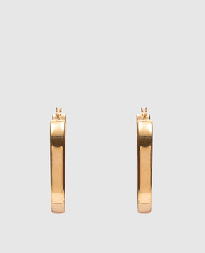 Jil Sander Golden earrings with logo engraving J11VG0080P4877