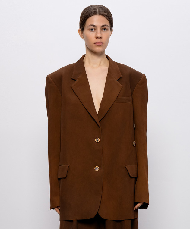 アウターその他 UMA WANG Woman Blazer Brown UW6006 UW60 UMA WANG - Brown Kava jacket UW6006 - shop with Hungary