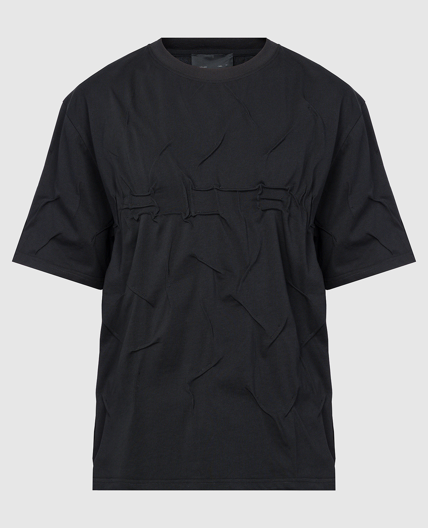 Black pluviose t-shirt with zippers heliot emil