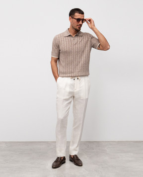 Cashmere&Whiskey White linen pants 0255600195