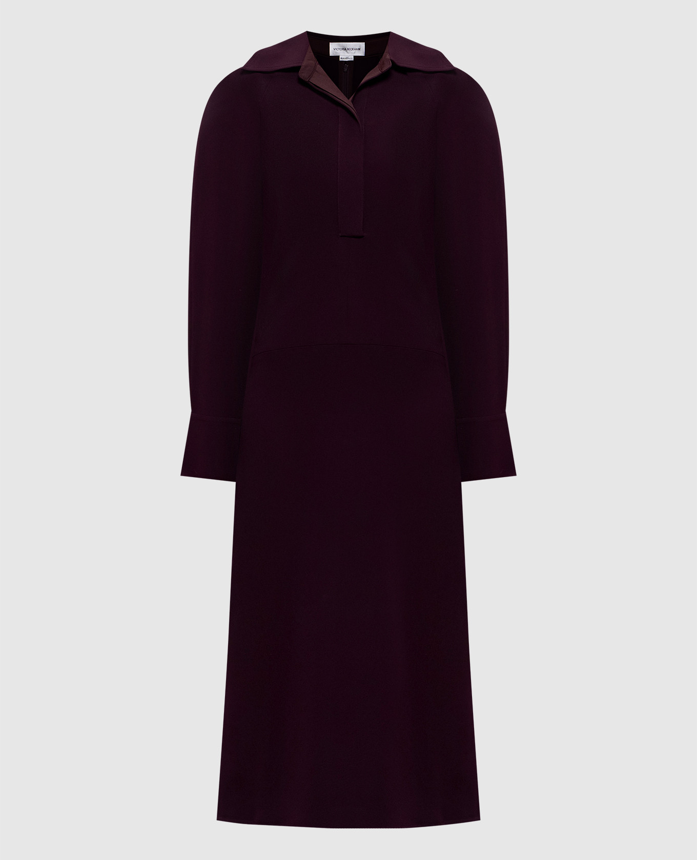Burgundy midi dress with drapery Victoria Beckham