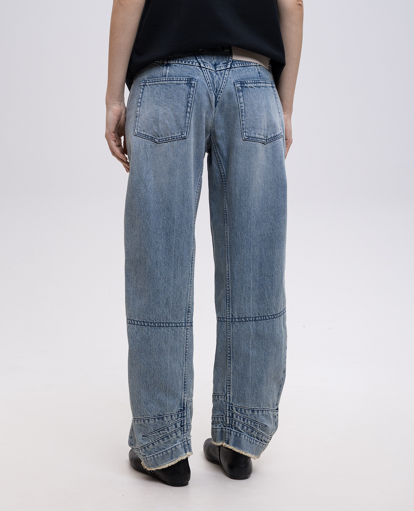 Blue jeans with a worn effect Jil Sander 4