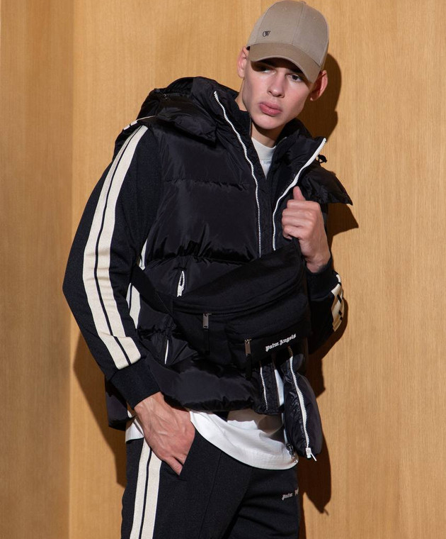 Off-white wooI Hat w logo Shop Off-White Black Beanie In Wool With White Logo on Sale  main image 4