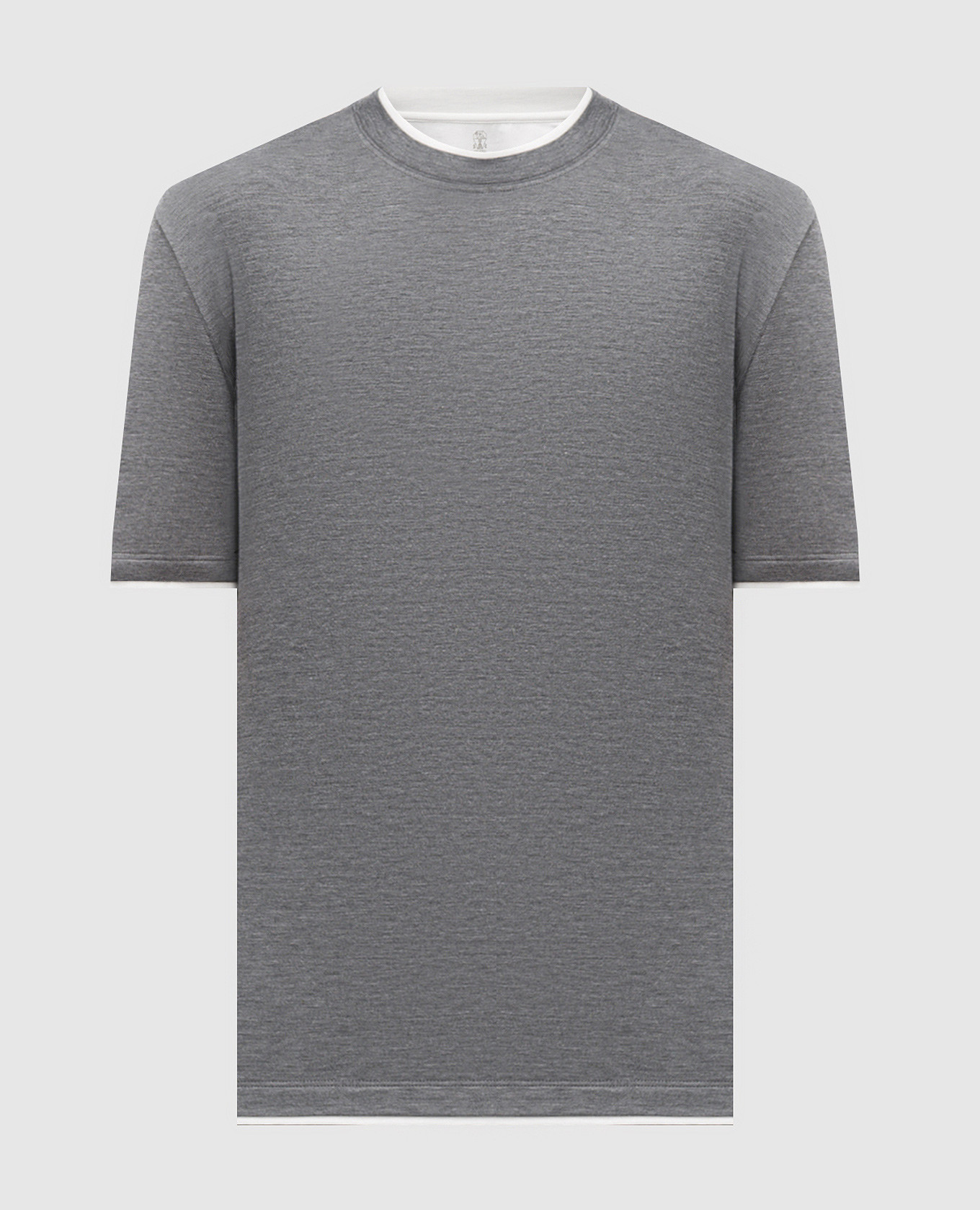 Gray silk t-shirt Brunello Cucinelli