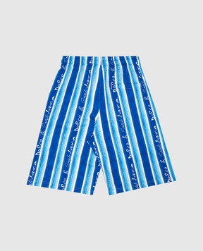 Dolce&Gabbana Children's blue striped shorts L4JQU2HS7PT812+