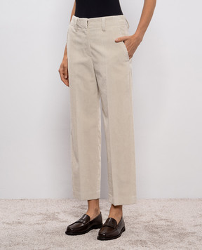 Brunello Cucinelli Beige corduroy pants MA180P9078