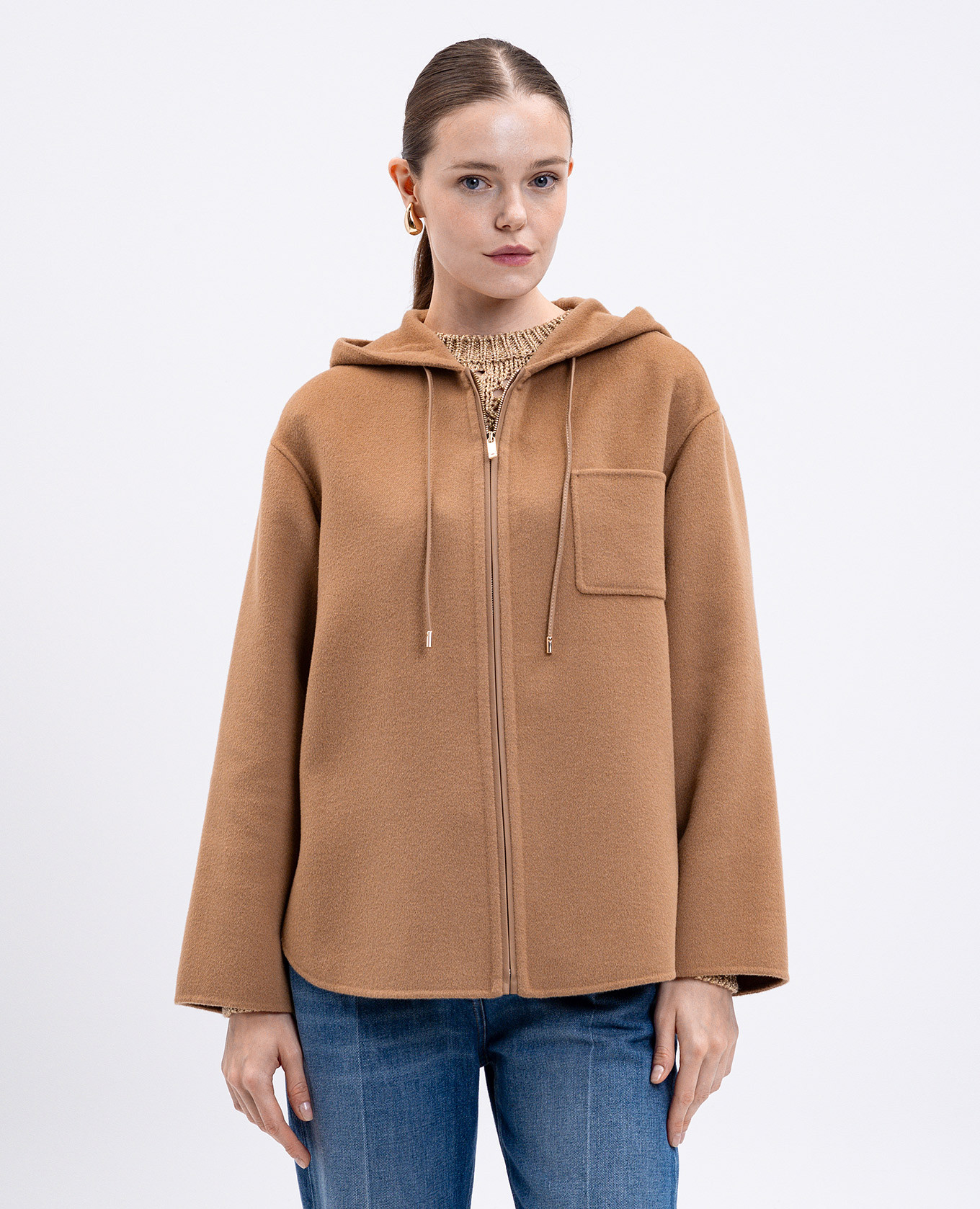 

Beige MINA jacket made of wool, silk and cashmere Max Mara