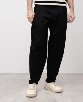 Dolce&Gabbana Black pants with lapels GP10DTFUFNV